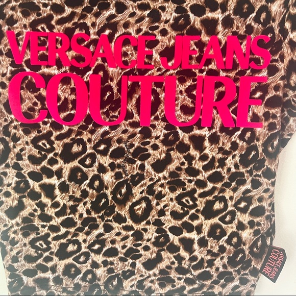 Authentic Versace Jeans Couture Leopard Crop Top - Picture 6 of 9